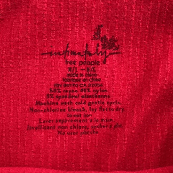 Free People Solid Rib Brami in Cherry - Picture 8 of 9